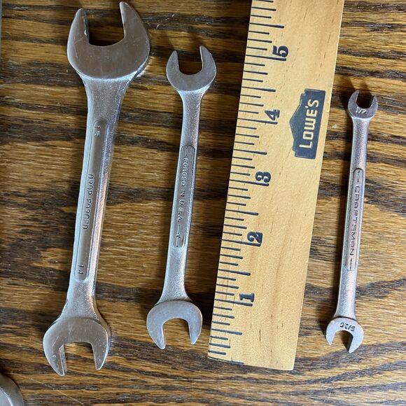Vintage Craftsman Double Open Wrench Set Forged in USA Set of 5 - Picture 7 of 9